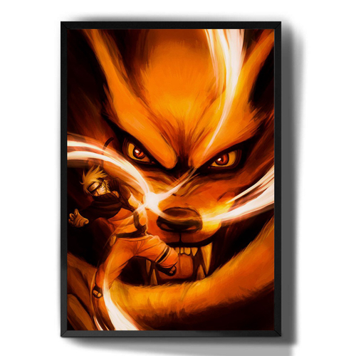 Quadro decorativo Desenho Naruto Kurama Anime Arte para sala quarto em  Promoção na Americanas