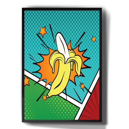 Quadro decorativo Banana Desenho Quadrinhos Comic para sala quarto em  Promoção na Americanas