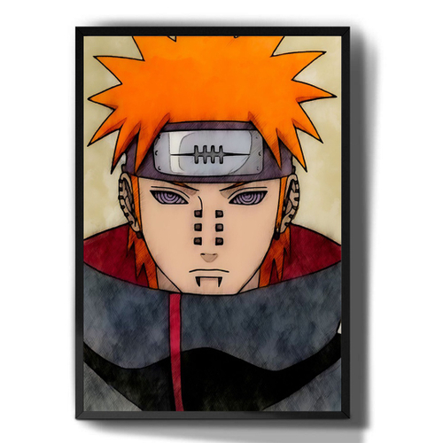 Quadro decorativo Pain Akatsuki Desenho Anime Arte Naruto para sala quarto  em Promoção na Americanas