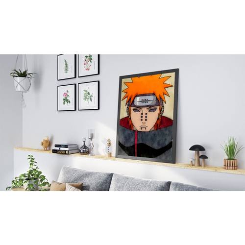 Quadro decorativo Emoldurado Pain Akatsuki Desenho Anime Arte Naruto para  sala quarto em Promoção na Americanas