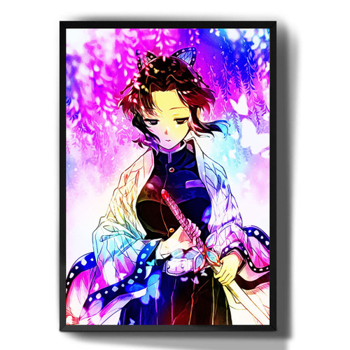 Quadro Decorativo Demon Slayer Desenho Anime Salas Quartos Decorações Com  Moldura G02