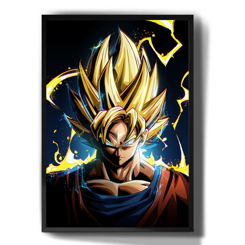 Quadro decorativo Goku Saiyajin Deus Dragon Ball