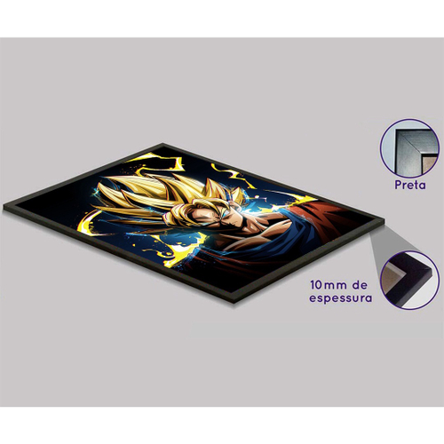 Quadro Dragon Ball z goku super sayajin 5 Peças Para Sala m4