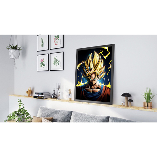 Quadro decorativo poster goku dragon ball filhos sayajin no Shoptime