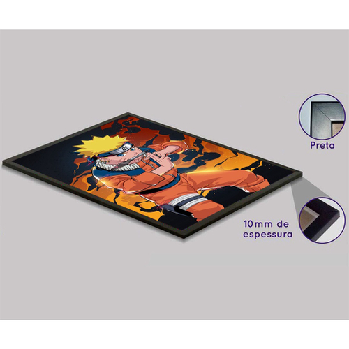 Quadro decorativo emoldurado Naruto Uzumaki Anime Desenho Arte para quarto  sala em Promoção na Americanas