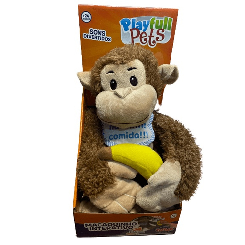 Pelúcia Macaco Almofada Animal Macaquinho Infantil Fofo 20Cm no Shoptime