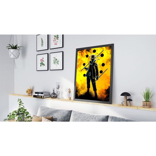 Quadro decorativo Emoldurado Desenho Naruto Kurama Anime Otaku para sala  quarto em Promoção na Americanas