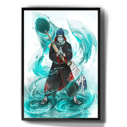 Quadro decorativo emoldurado Itachi Uchiha Akatsuki Naruto Anime para  quarto sala