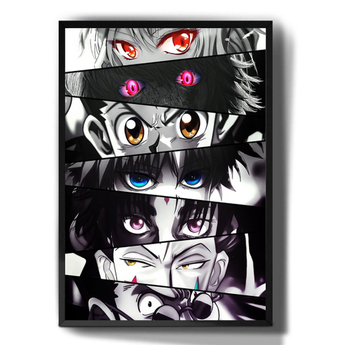 Quadro decorativo emoldurado Olhos Personagens Hunter X Hunter para quarto  sala em Promoção na Americanas