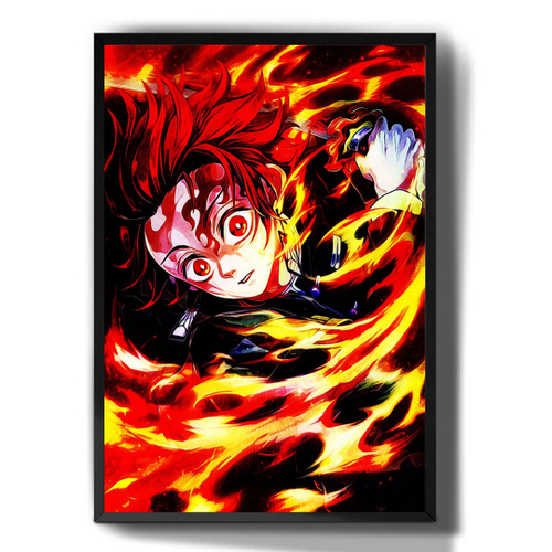 Quadro Decorativo Emoldurado Zenitsu Desenho Demon Slayer Arte em Promoção  na Americanas