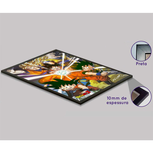 Quadro Decorativo emoldurado Poster Moldura Game Dbz Desenho Goku em  Promoção na Americanas