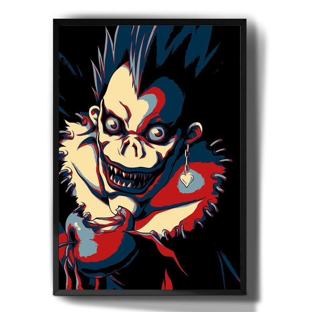 Quadro decorativo A4 Goku preto e branco desenho no Shoptime