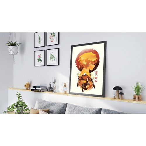 Quadro Decorativo Emoldurado Zenitsu Desenho Demon Slayer Arte em Promoção  na Americanas