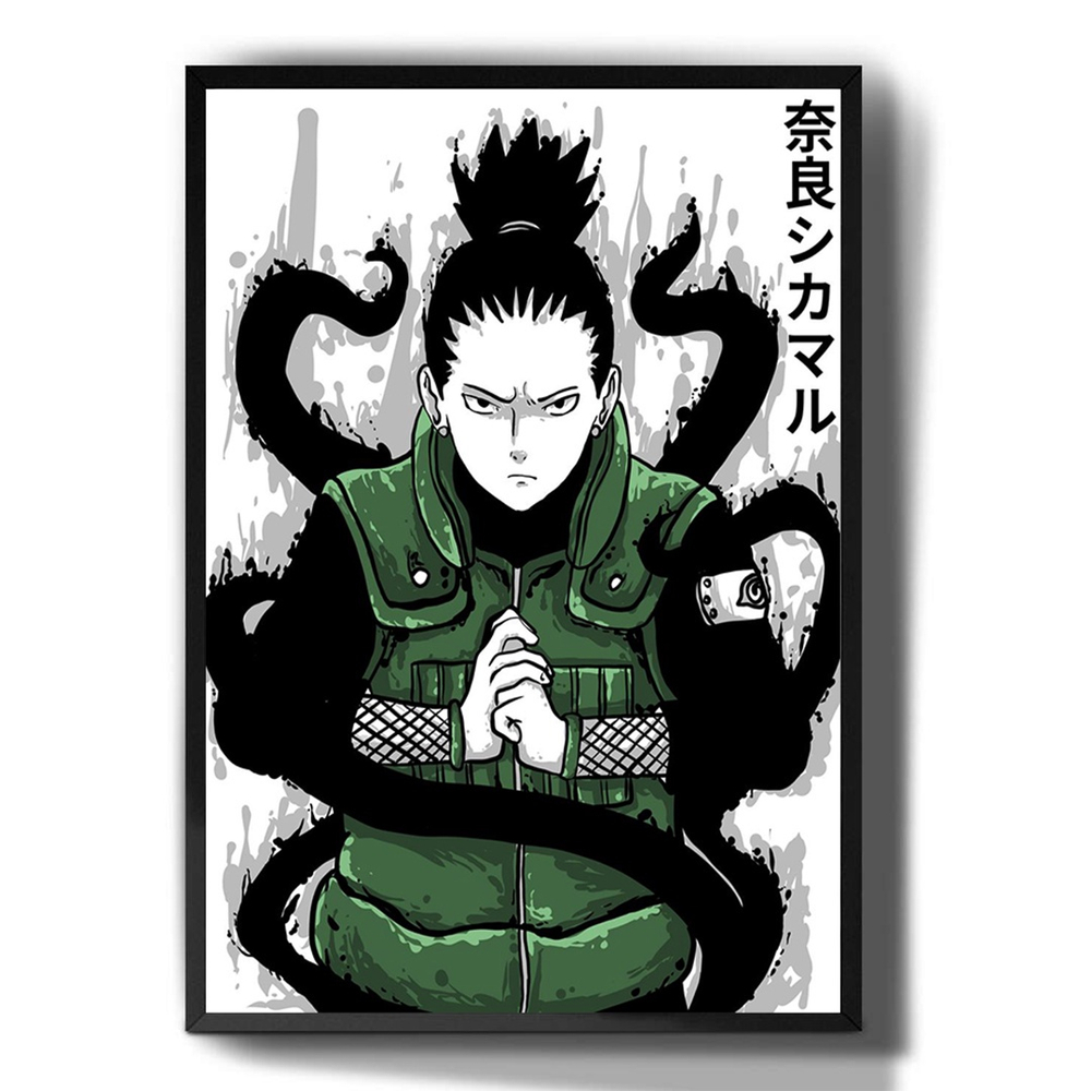 Quadro decorativo emoldurado Naruto Gaara Desenho Anime Otaku para quarto  sala