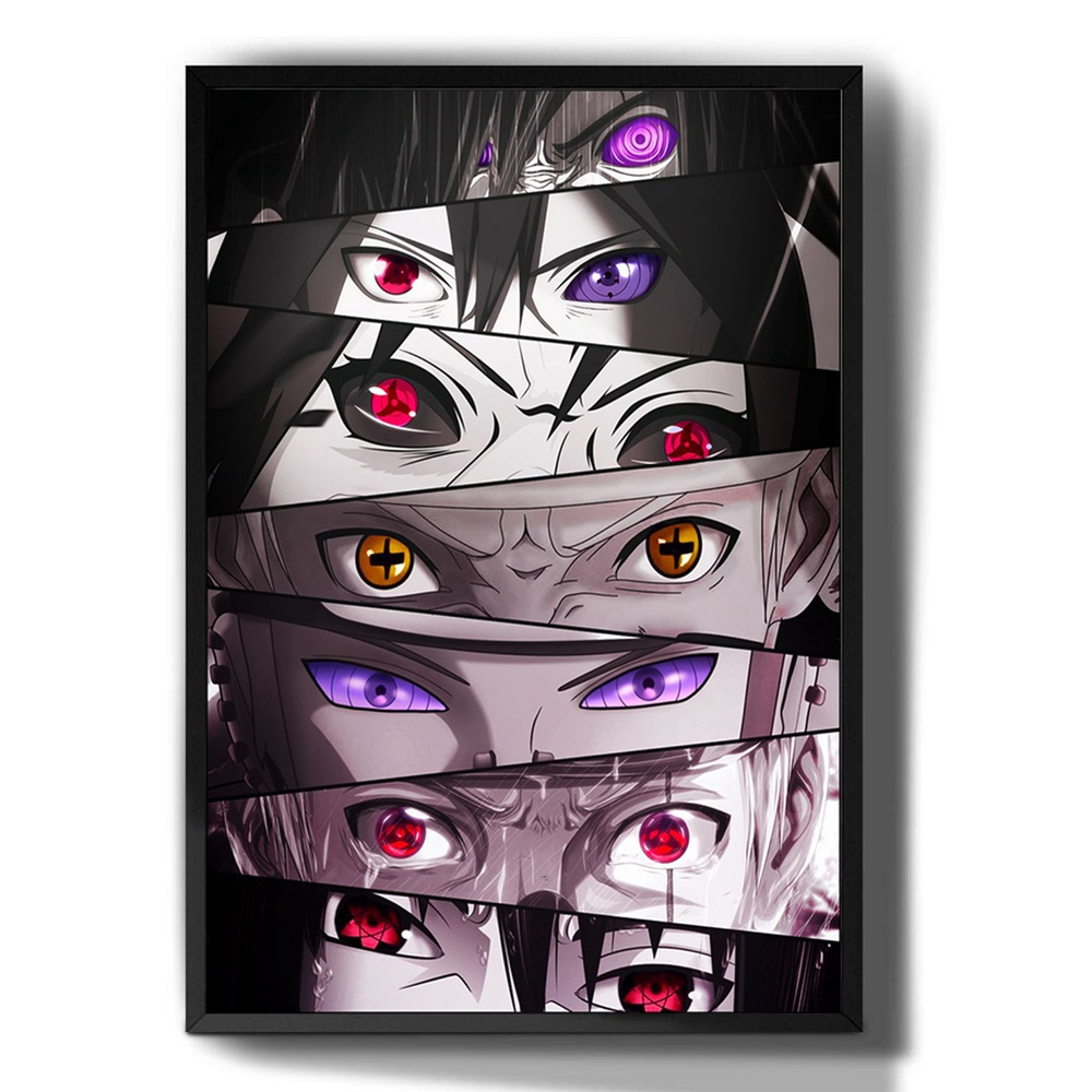 Quadro decorativo emoldurado Akatsuki Nuvem Vermelha Naruto Arte para  quarto sala em Promoção na Americanas