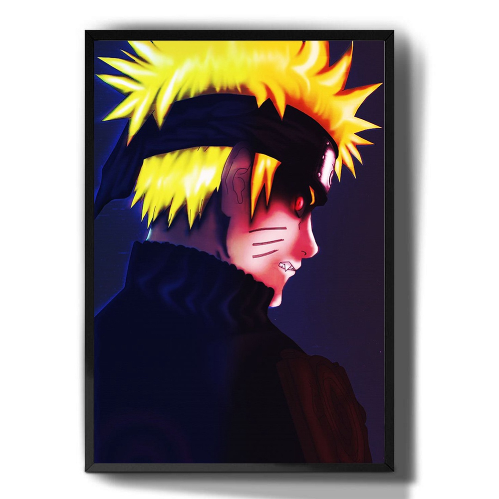 Quadro decorativo Emoldurado Desenho Naruto Kurama Anime Otaku para sala  quarto em Promoção na Americanas