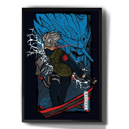 Quadro decorativo emoldurado Kakashi Susano Desenho anime arte