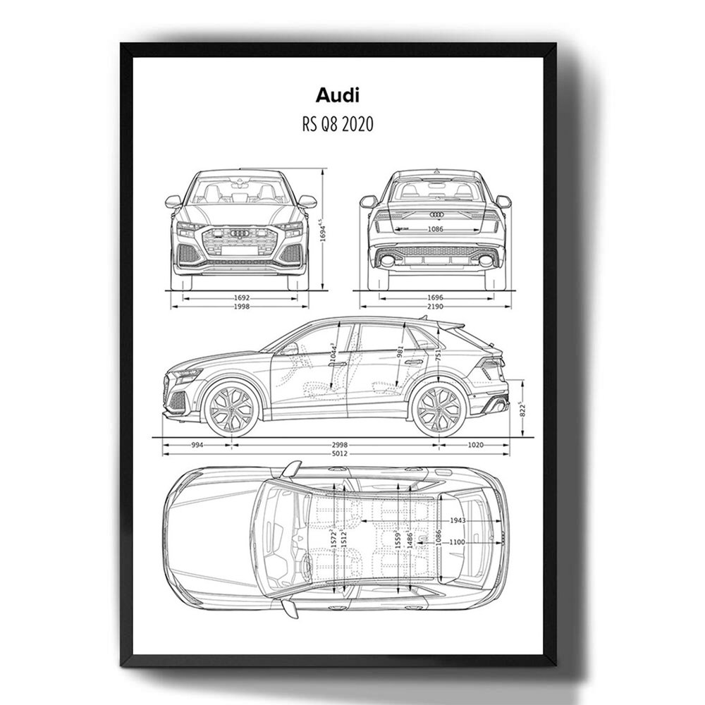 Quadro decorativo Motor V8 Desenho Carro Arte Swag para sala quarto no  Shoptime