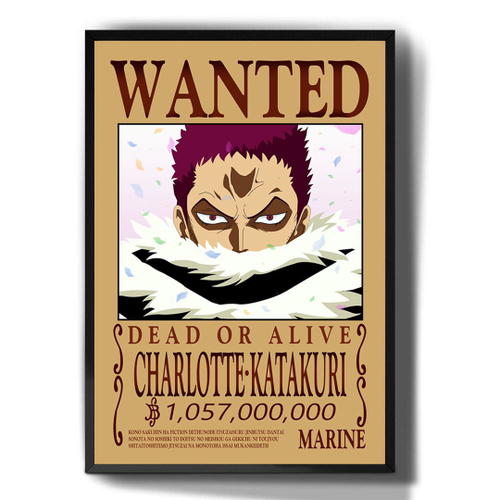 Quadro decorativo One Piece Cartaz procurado Katakuri para sala quarto em  Promoção na Americanas