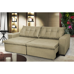 Sofá Austrália 2,92 Mts Retrátil, Reclinável Com Molas e Pillow no Assento Tecido Suede Castor - Cama InBox Menor preço em Sofá Austrália 2,92 Mts Retrátil, Reclinável Com Molas e Pillow no Assento Tecido Suede Castor - Cama InBox