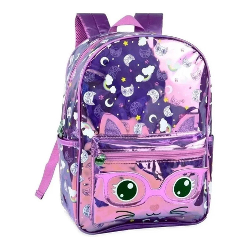 Mochila de Costas Gatinho Pack Me Escolar Infantil Meninas em