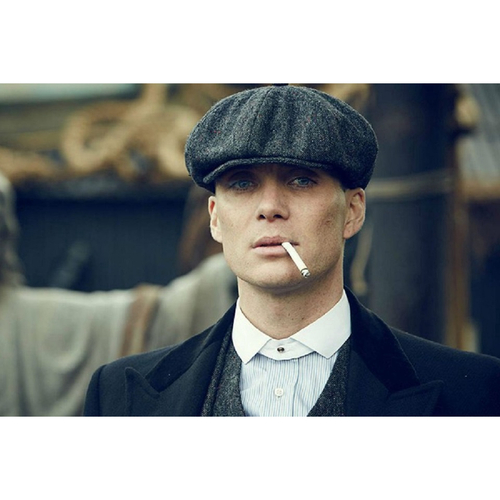 Boina Masculina Inglesa Estilo Peaky Blinders Em Algodão Preta