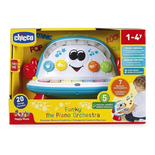 Brinquedo Pianinho Musical Educativo Piano Infantil com Som Luzes e Alça  para Segurar Azul em Promoção na Americanas