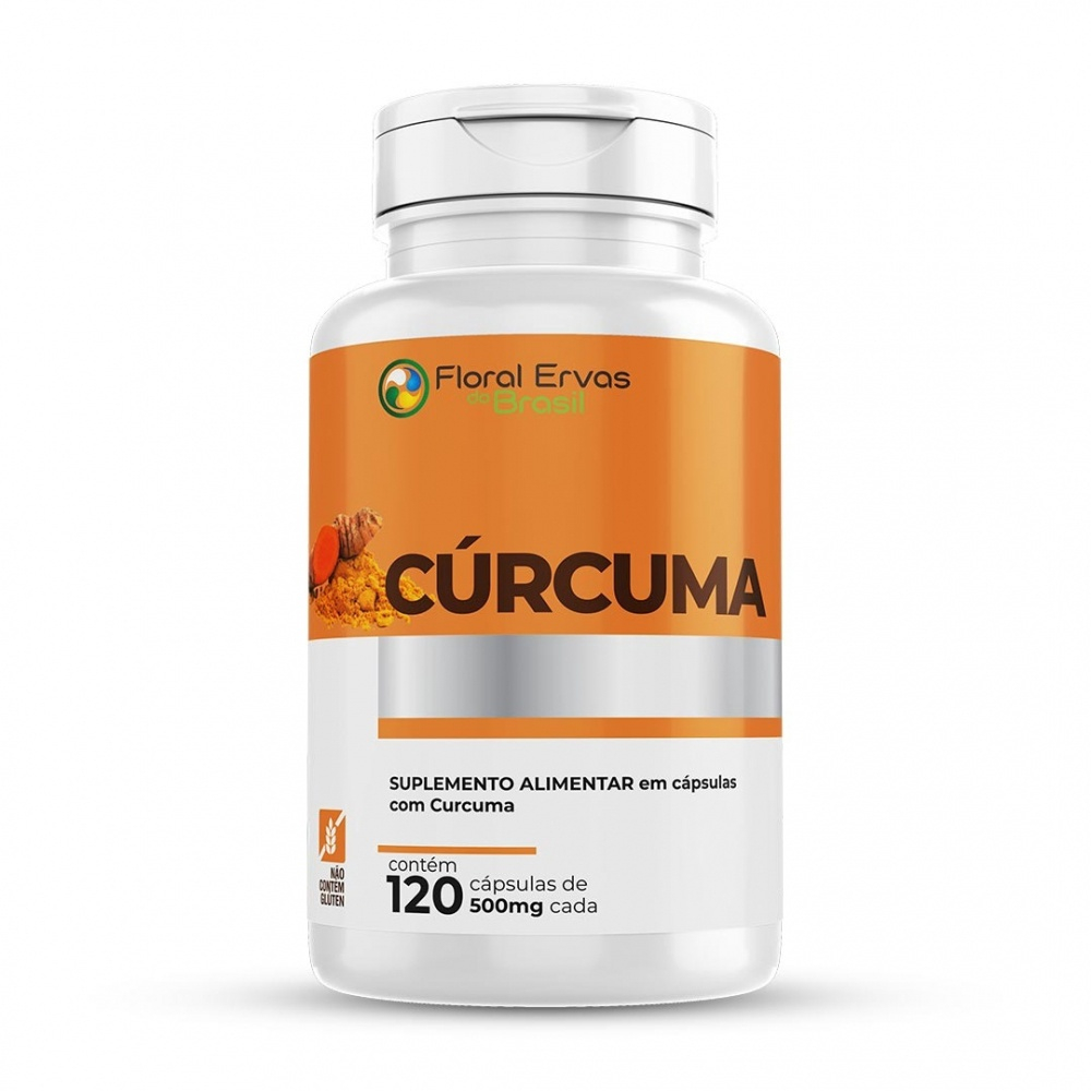 Cúrcuma 500 mg 120 Cápsulas Açafrão Tumérico Açafrão Índia no Shoptime