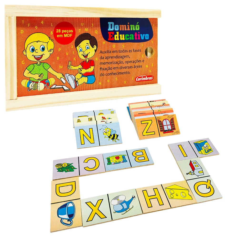 Jogo Educativo Para Alfabetização Infantil Dominó de Palavra