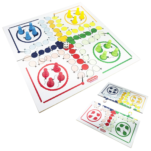 Jogo de Ludo - Brinquedos Educativos - Tabuleiro em Madeira