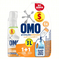Kit Lava-Roupas Líquido Omo Proteção Antiodor 500ml Refil Econômico + Garrafa para Diluir é boa?