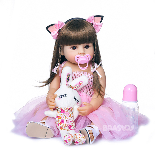 Bebê Reborn Betina 100% Silicone 55cm - Frete Gratis - Forever Outlet