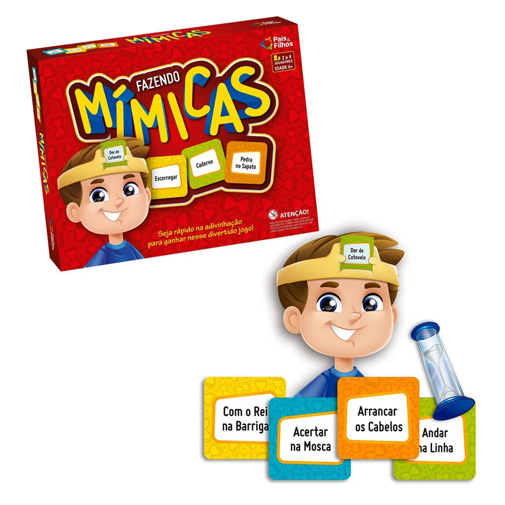 Jogo Fazendo Mimicas Educativo Brinquedo Infantil Divertido - Pais