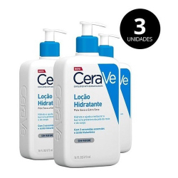 Cerave Loção Hidratante Pele Seca E Extra Seca 473ml 3 Un Menor preço em Cerave Loção Hidratante Pele Seca E Extra Seca 473ml 3 Un