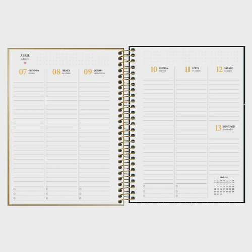 Planner 2023 Espiral West Village Metalizado M7 Tilibra Em Promoção ...