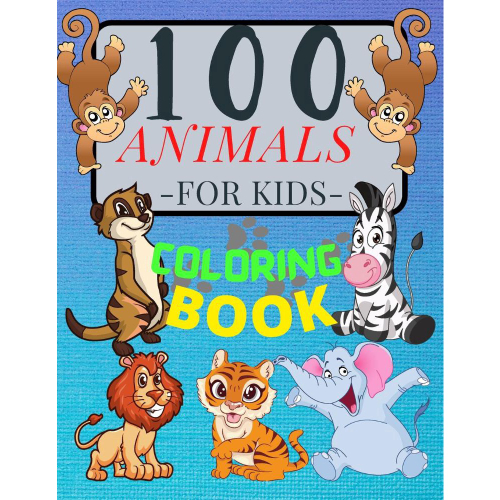 100 animals for Kids Coloring Book no Shoptime