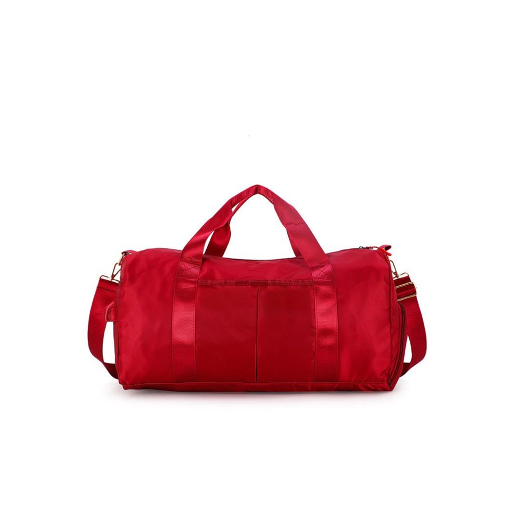 pink canvas duffle bolsa