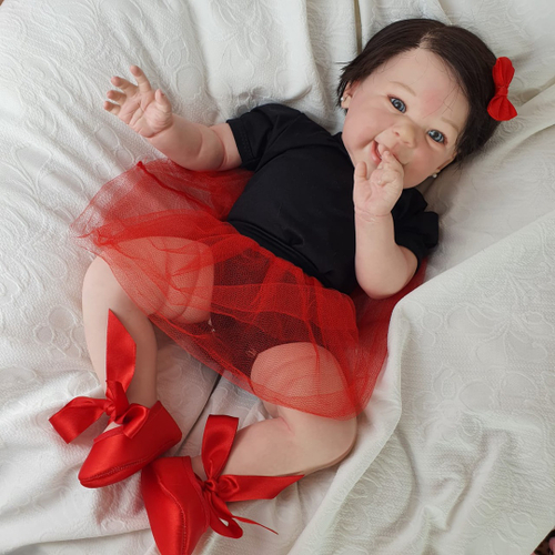 Bebê Reborn Menina Princesa Realista Pano Boneca Barata no Shoptime