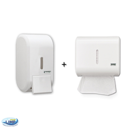 Kit suporte dispenser sabonete liquido mais porta papel toalha compacto urban branco premisse é boa?