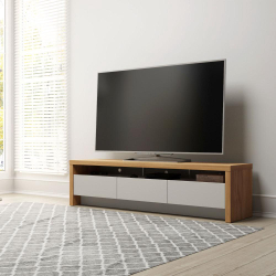 Rack Colonia 180 cm para TV até 75 polegadas Cinamomo c/ Off White Fosco Província Menor preço em Rack Colonia 180 cm para TV até 75 polegadas Cinamomo c/ Off White Fosco Província