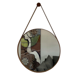 Espelho Redondo Adnet Decorativo Com Alça 40Cm Completo Menor preço em Espelho Redondo Adnet Decorativo Com Alça 40Cm Completo