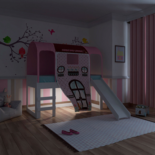 Cama Com Escorregador Dossel Barraca E Luz De Led Doce Casinha Joy Pura Magia Em Promocao Ofertas Na Americanas