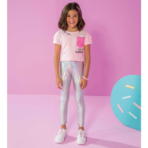 Calça legging 2024 cirre infantil