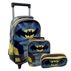 Kit Mochila Infantil com Rodas + Lancheira + Estojo Superbat Menor preço em Kit Mochila Infantil com Rodas + Lancheira + Estojo Superbat