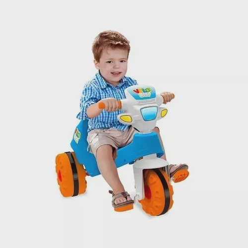 Triciclo Infantil Bandeirantes Velobaby Pedal Azul 206 no Shoptime