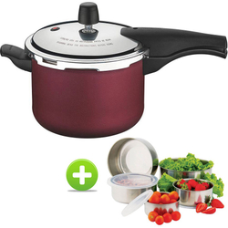 Panela de Pressão Tramontina Vancouver 4,5 Litros E Conjunto Tigelas Com Tampa Inox 5 Peças Menor preço em Panela de Pressão Tramontina Vancouver 4,5 Litros E Conjunto Tigelas Com Tampa Inox 5 Peças