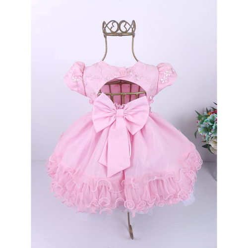 VESTIDO BEBÊ RECÉM-NASCIDO PRINCESINHA