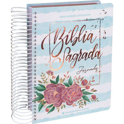 BíBLIA sagrada jornada - aquarela azul Menor preço em BíBLIA sagrada jornada - aquarela azul