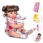 Boneca Bebê Reborn Menina Corpo Em Vinil Com Acessórios