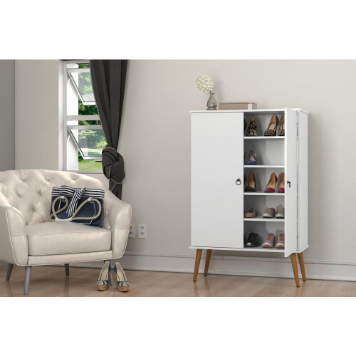 Sapateira Retro Spazio Branco - Patrimar Móveis